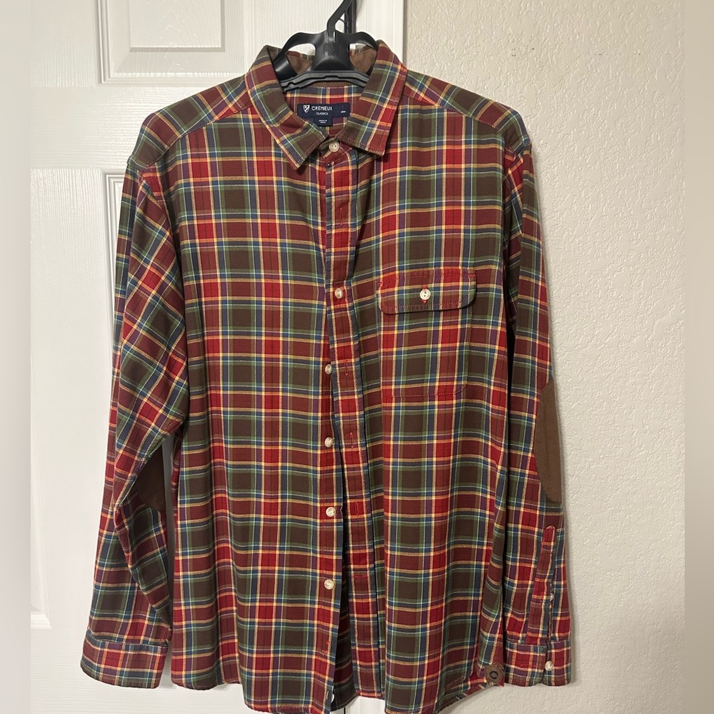 Like new Cremieux Red and Green Plaid Long-Sleeve Shirt